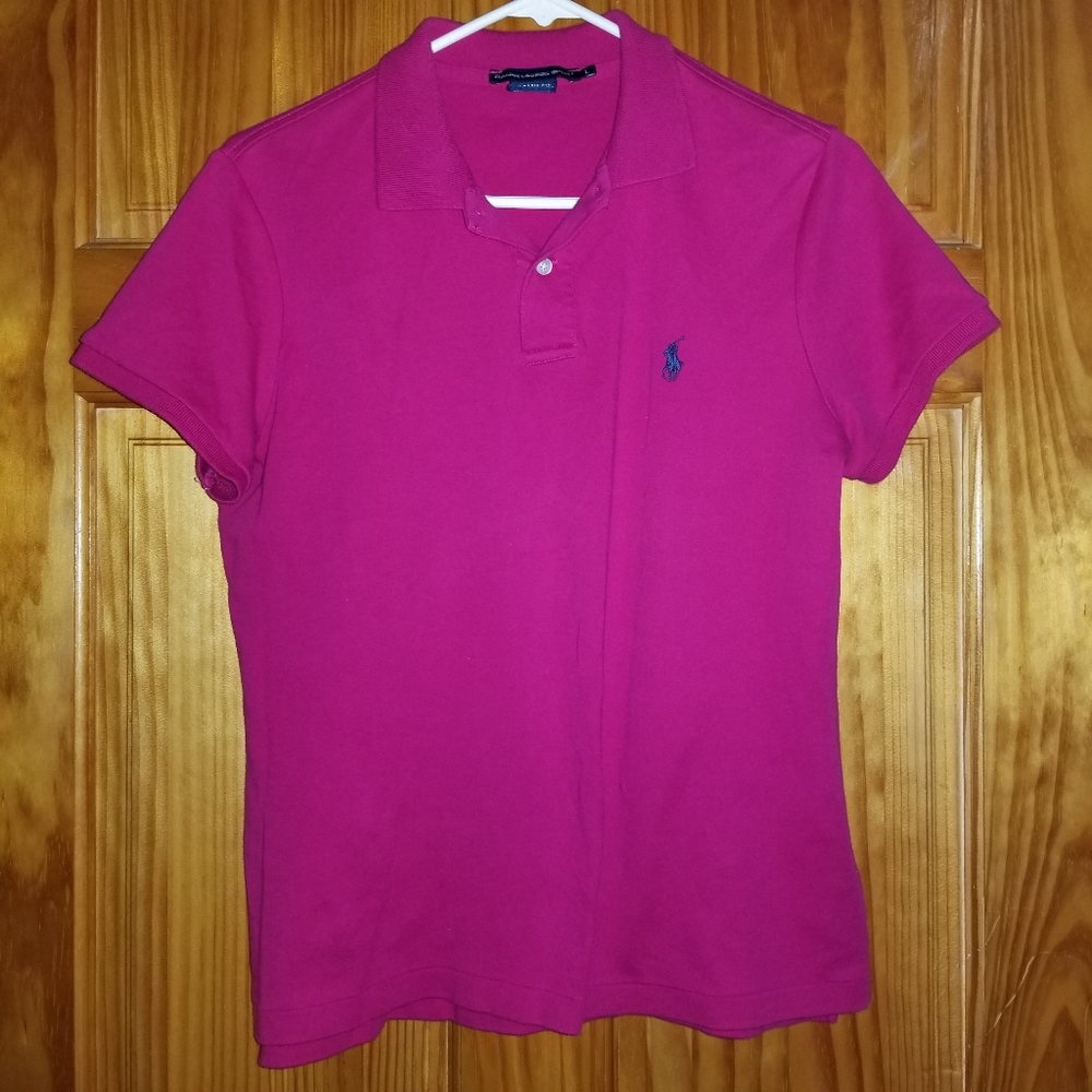Ralph Lauren deep pink polo